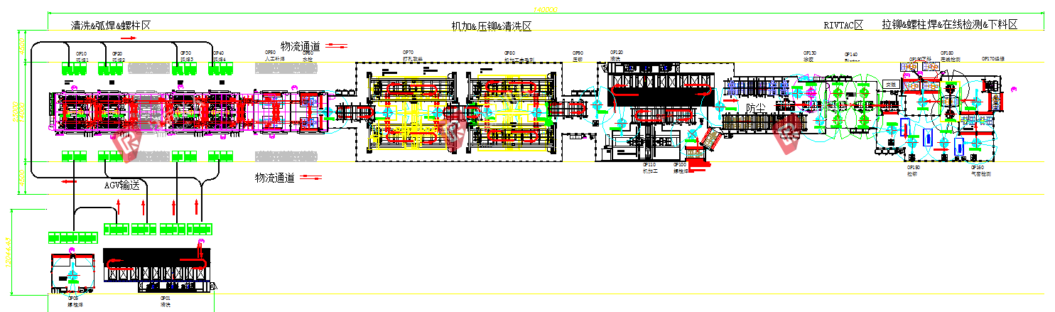 A battery box glue production line